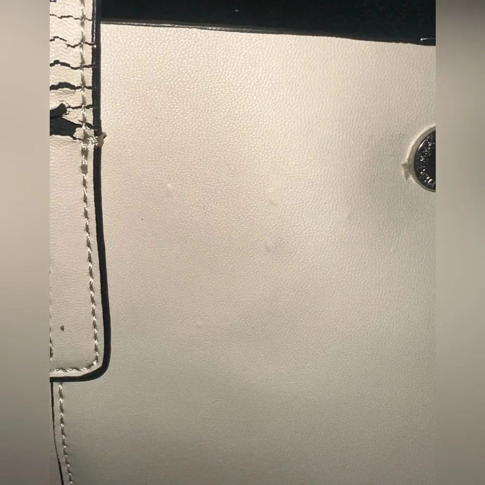 Emma & Sophia White Leather Tote